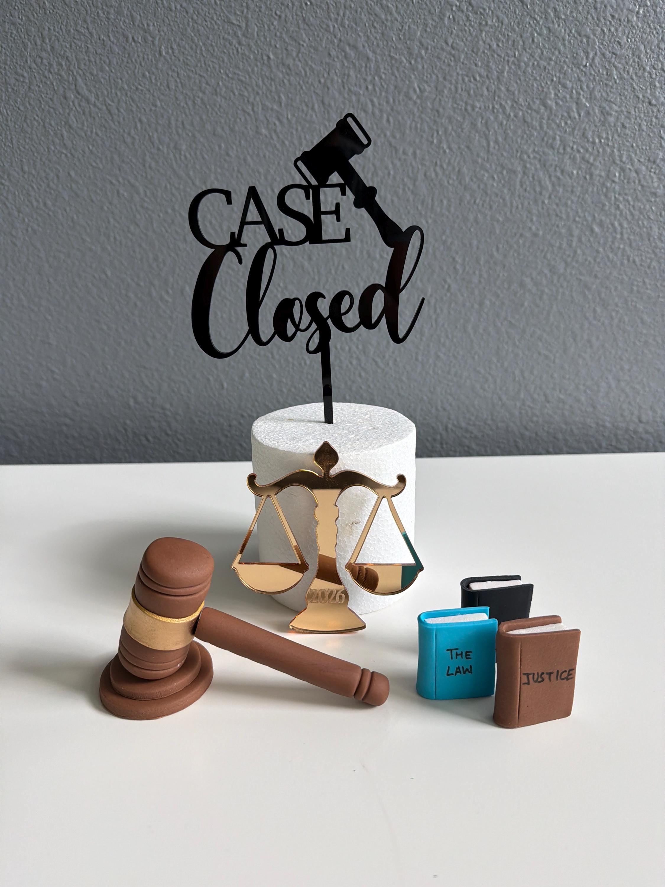 Table Topper Judge Lawyer Judge Cake Toppers -fondant Gavel- Law Graduation Cake Topper - Etsy