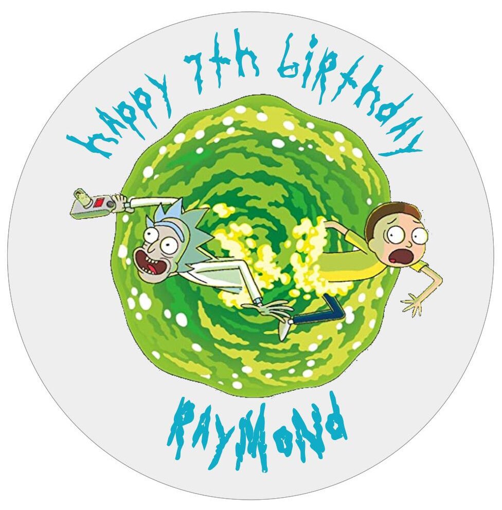 Rick and Morty Edible Image Cake Topper Etsy