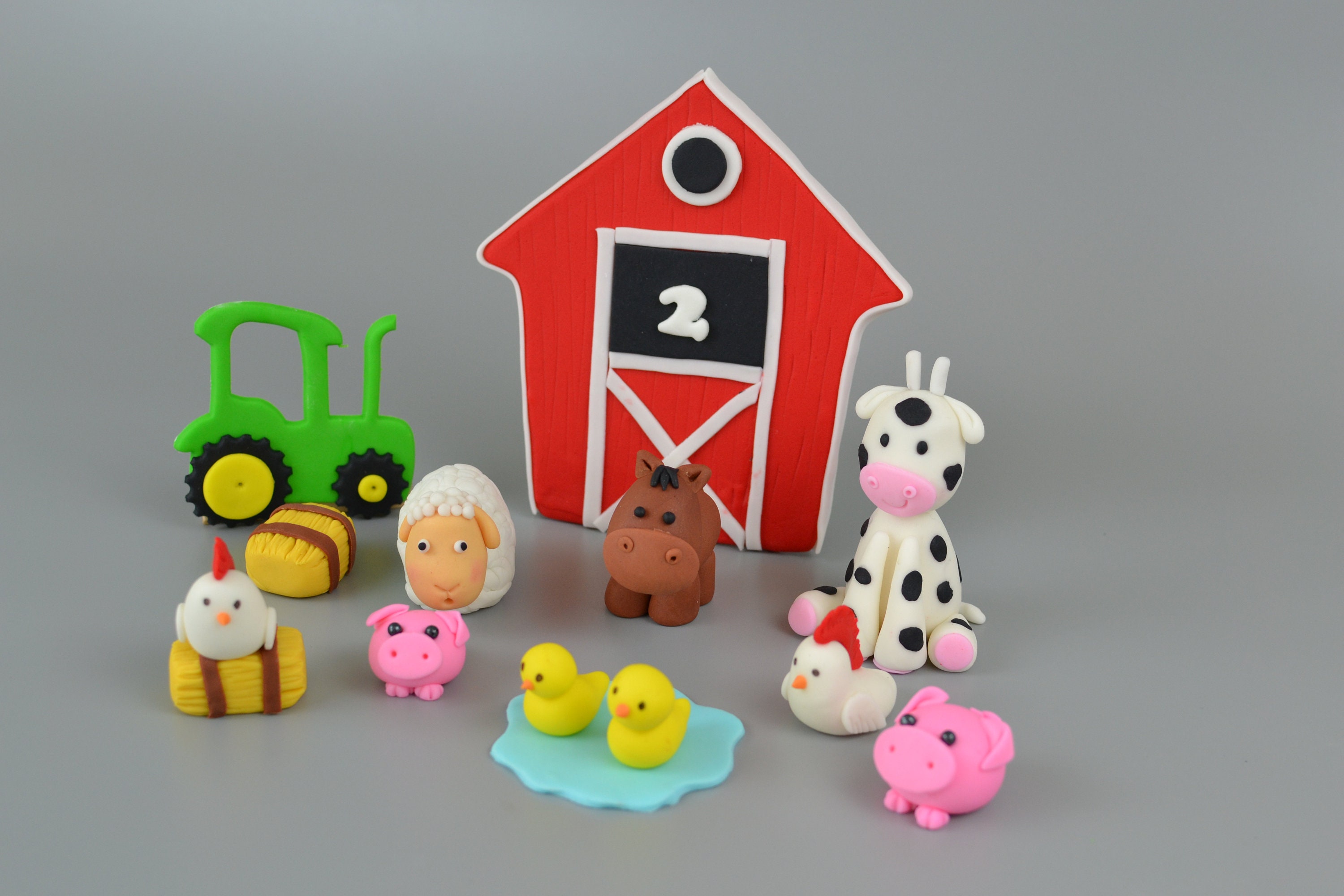 VARACL Lot de 25 décorations de cupcakes en forme d'animaux de la ferme pour décoration