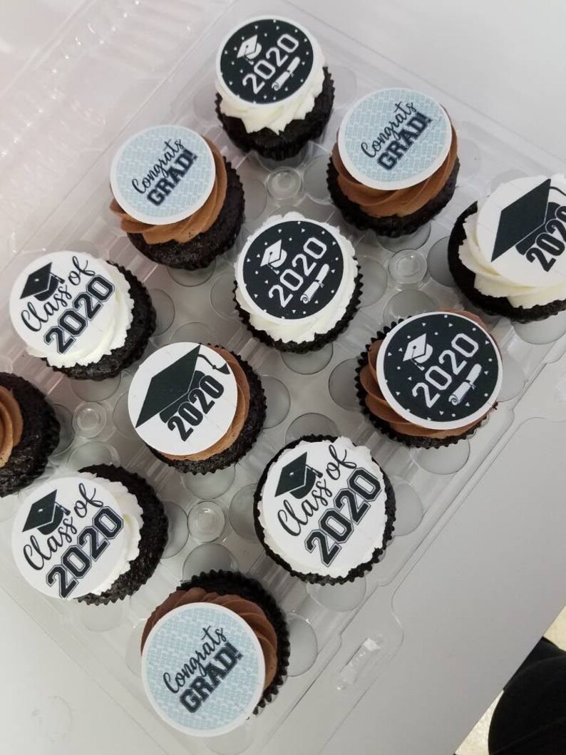 Graduation Edible Image Cupcake Topper Etsy