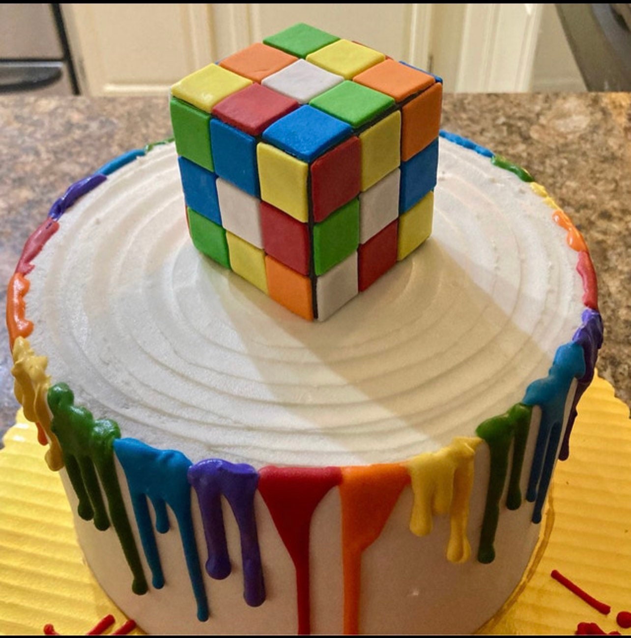 Rubik's Cube Cake Topper, Game Theme Cake Topper, 80's Theme Cake -   Norway