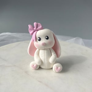 White Bunny Fondant Cake Topper