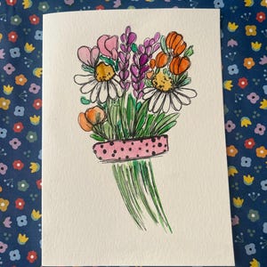 Hand Painted Watercolor Greeting Card: One-of-a-Kind Art