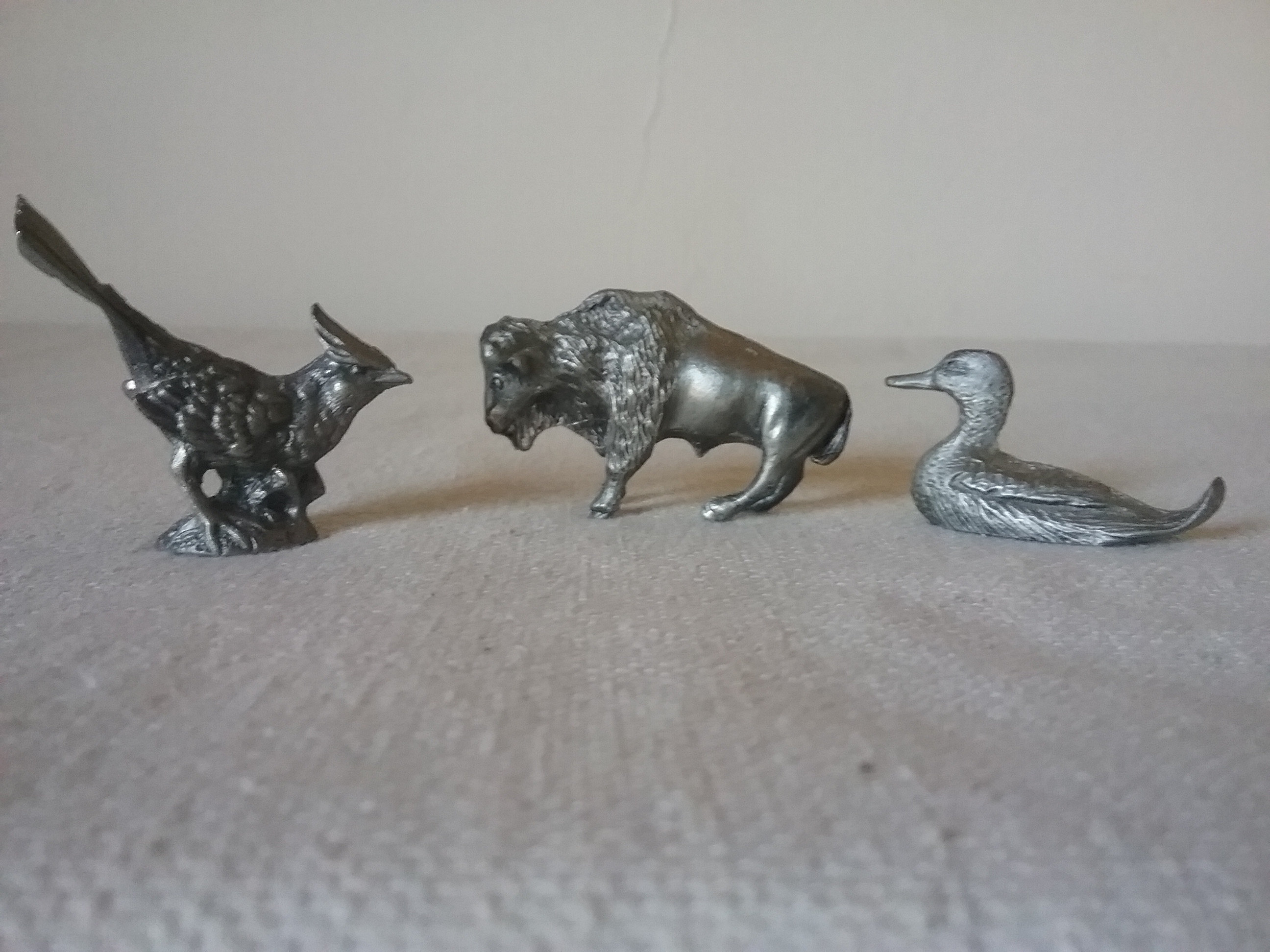 Pewter Animal Figurines Etsy