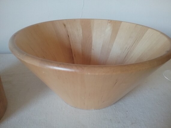 Vintage IKEA Holz Servier Schüssel und 3 Schüsseln