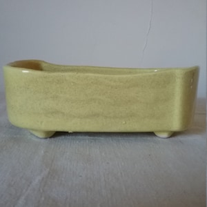 Vintage UPCO gelb gesprenkelter Blumentopf