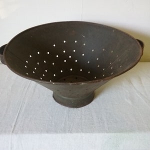 Vintage metal colander
