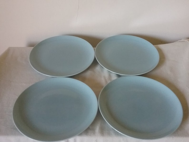 Iroquois Casual blue dinner plates by Russel Wright zdjęcie 4