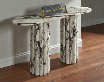 Luxury Calacatta Viola Marble Console Tabletop | Bespoke Italian Stone