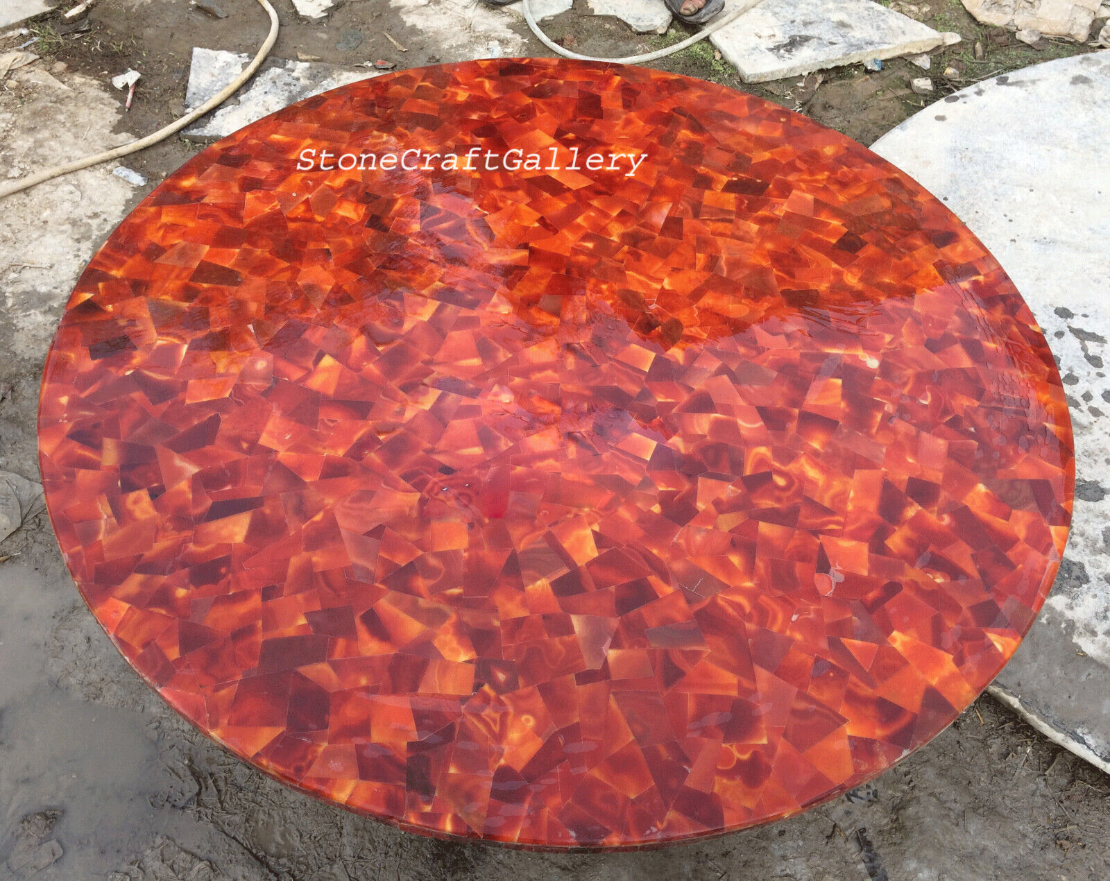 Red Jasper Marble Stone Table Top Counter top Living Room