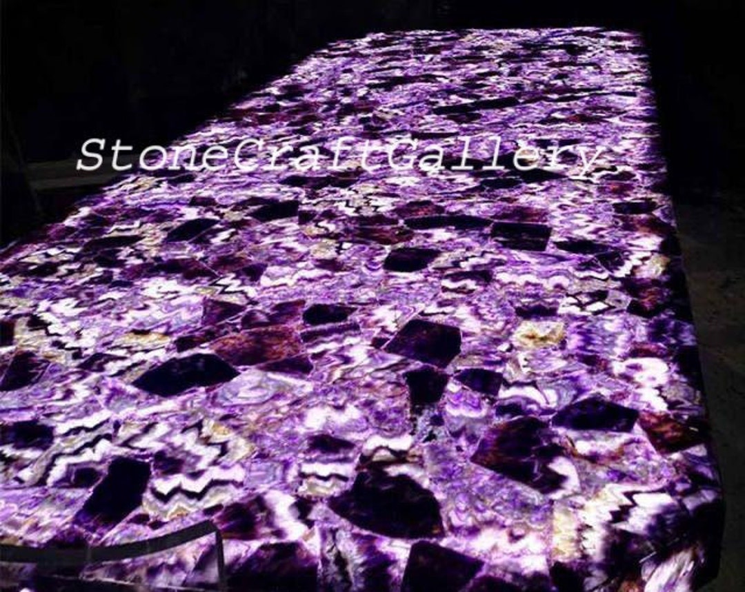 Amethyst Center Office Table Top / Counter Kitchen Tables Semi Precious