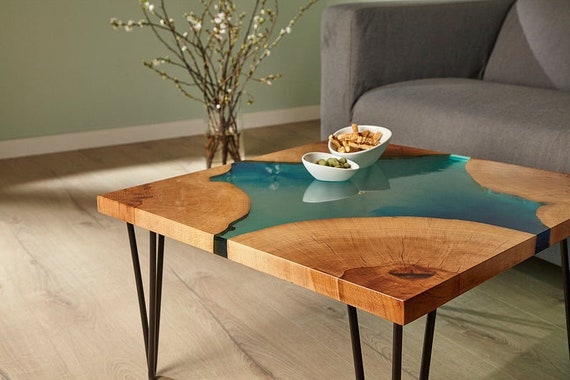 Epoxy Table Top, Epoxy Wooden Center Table , Epoxy Resin River Table, Epoxy  Dining Table Top 