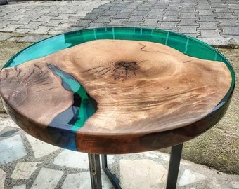 Epoxy Resin River & Epoxy Side Coffee Table Top Epoxy Resin River Table, River Table