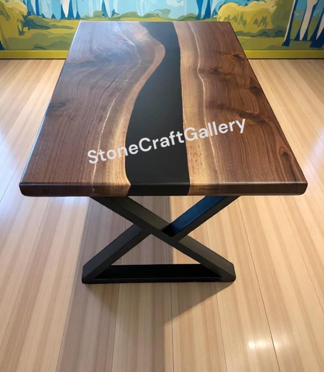 Epoxy River Table With Resin Wood Inlay – Custom Handmade Stylish ...