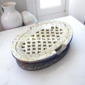 Marble Soap Dish Luxury Bathroom Decor Accessories, Modern Marble Soap Holder Tray, Home & Work Bathroom Gift Idea