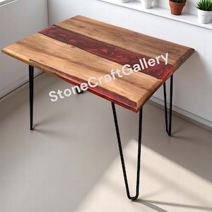 Modern Resin Table with Epoxy Top – Elegant Dining Room Decor & Stylish Accent Furniture