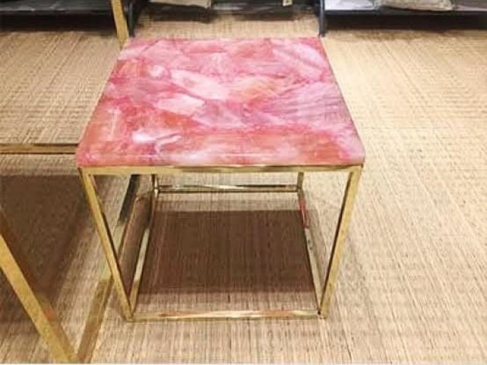 Rose Quartz Table Top Handmade Coffee / Dining / Side Table Etsy