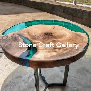 Epoxy Resin River Table, Epoxy Side Coffee Table Top, Modern Resin River Table, Handmade Epoxy River Table for Home Decor
