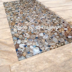Agate Center Table Tops, Agate Counter Tops Kitchen Dining Tables Handmade Work Home Office decor