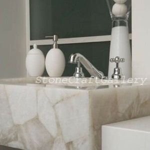 Natural Agate Sink Wash Basin, Quartz Stone Wash Basin, Stone Sink, Wash Basin, Agate Stone Sink For Kitchen