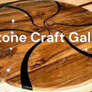 Epoxy River Table, Handmade Wood Furniture with Blue Resin Inlay, Live Edge Desk or Coffee Table, Rustic Modern Home Decor, Unique Gift