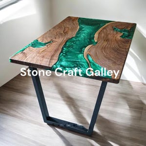 Epoxy Wooden River Table, Unique Resin River Table, Epoxy Coffee Table, Handmade Wood Kitchen Table, Live Edge Dining Table