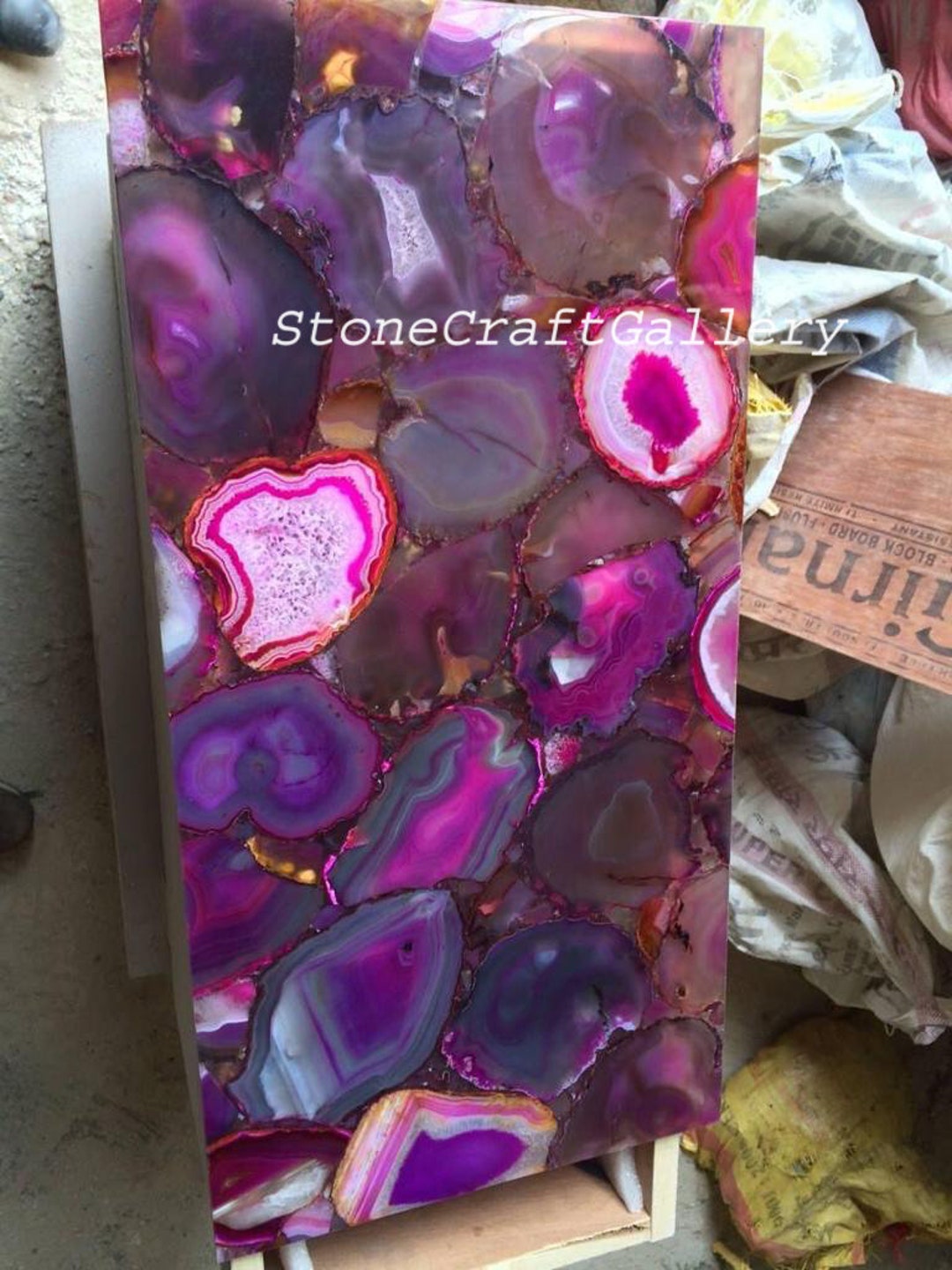 Agate Coffee Table Top, Natural Agate Table, Agate Stone Table, Agate Table Slab Desk Home Décor