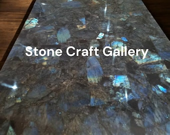 Labradorite Bars & Kitchen Slab Dining Table Top Slab, Labradorite Center Table, Home Decor, Furniture, Countertop Slab, Gemstone Stone Top