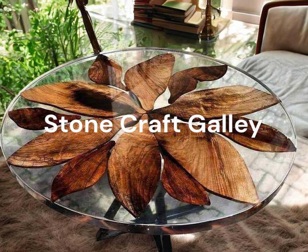 Epoxy Table Top, Center Table Epoxy Resin River Table, Natural