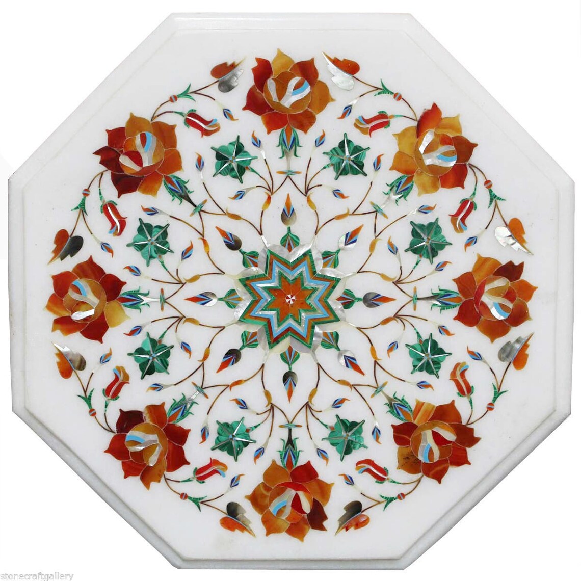 Handmade Coffee Table Marble Inlay Tables Semi Precious Stones | Etsy