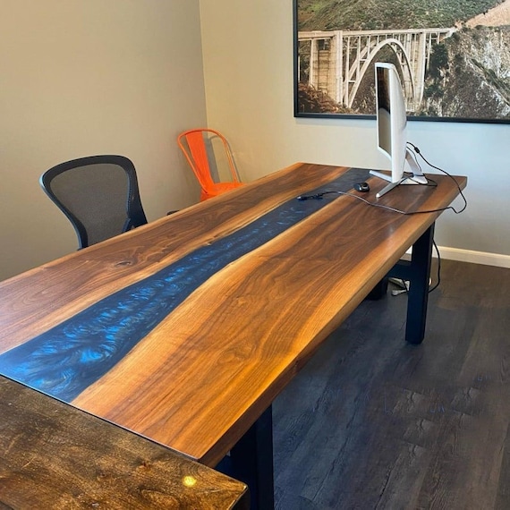 Blue resin table online