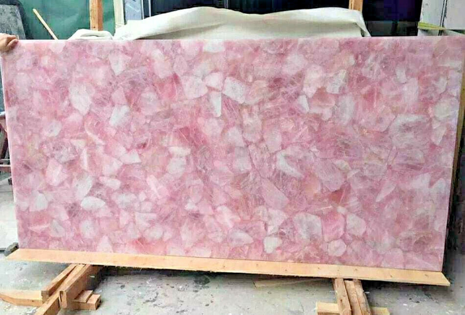 Pink Rose Quartz Dining Table / Rose Quartz Vanity Top / Rose Etsy