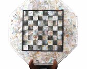 Marble Chess Game Board Table Collectible Marble Chess gemStones Work Home Decor Gifts