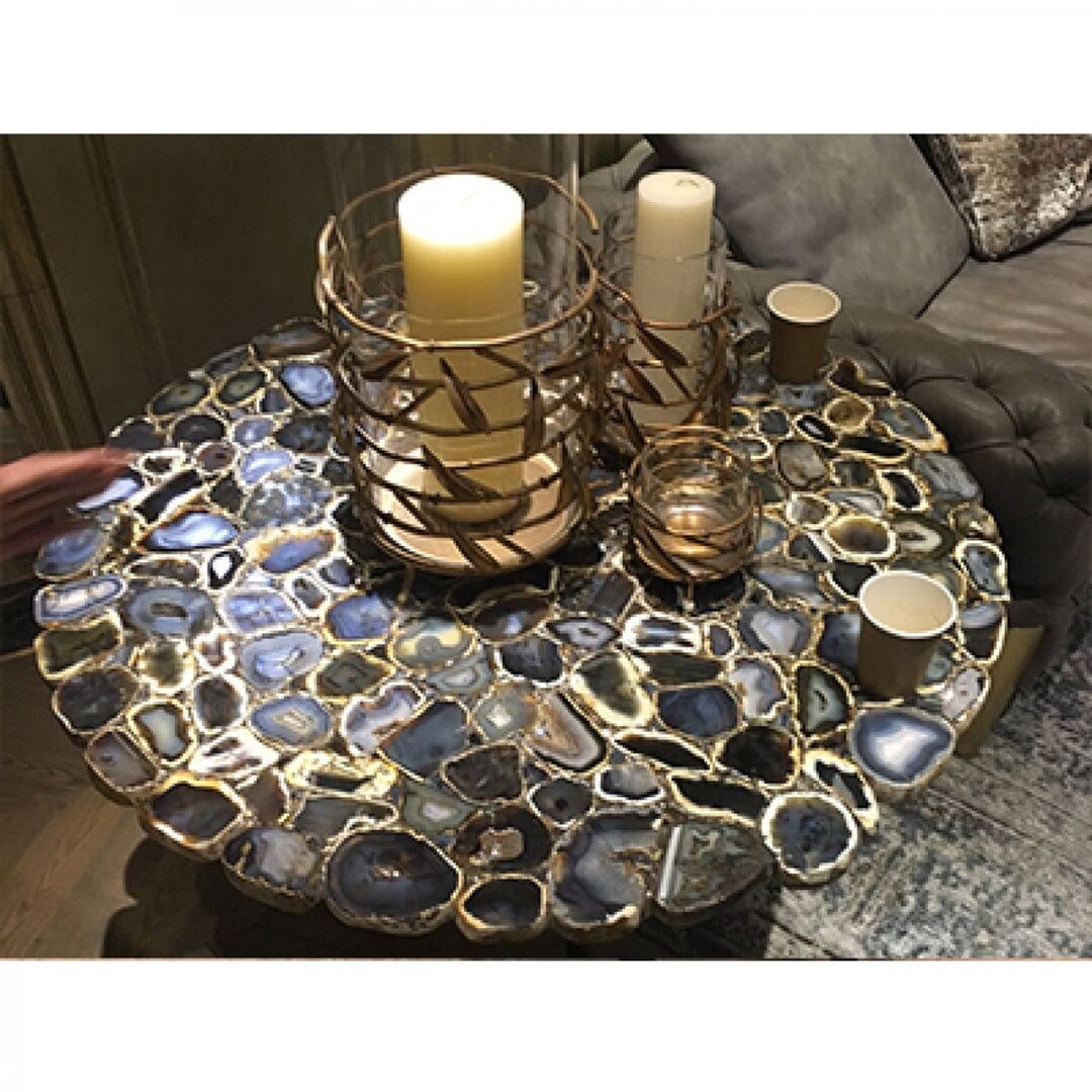 Agate Table Top Agate Table Agate Console Table Agate Etsy