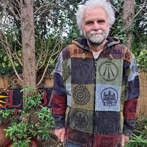 Fall Hippie Boho Men's Women's Patchwork Cotton Kimono Fall Hippie Boho Men's Women's Patchwork Cotton Kimono
