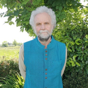 Blue waistcoat with black kurta hotsell