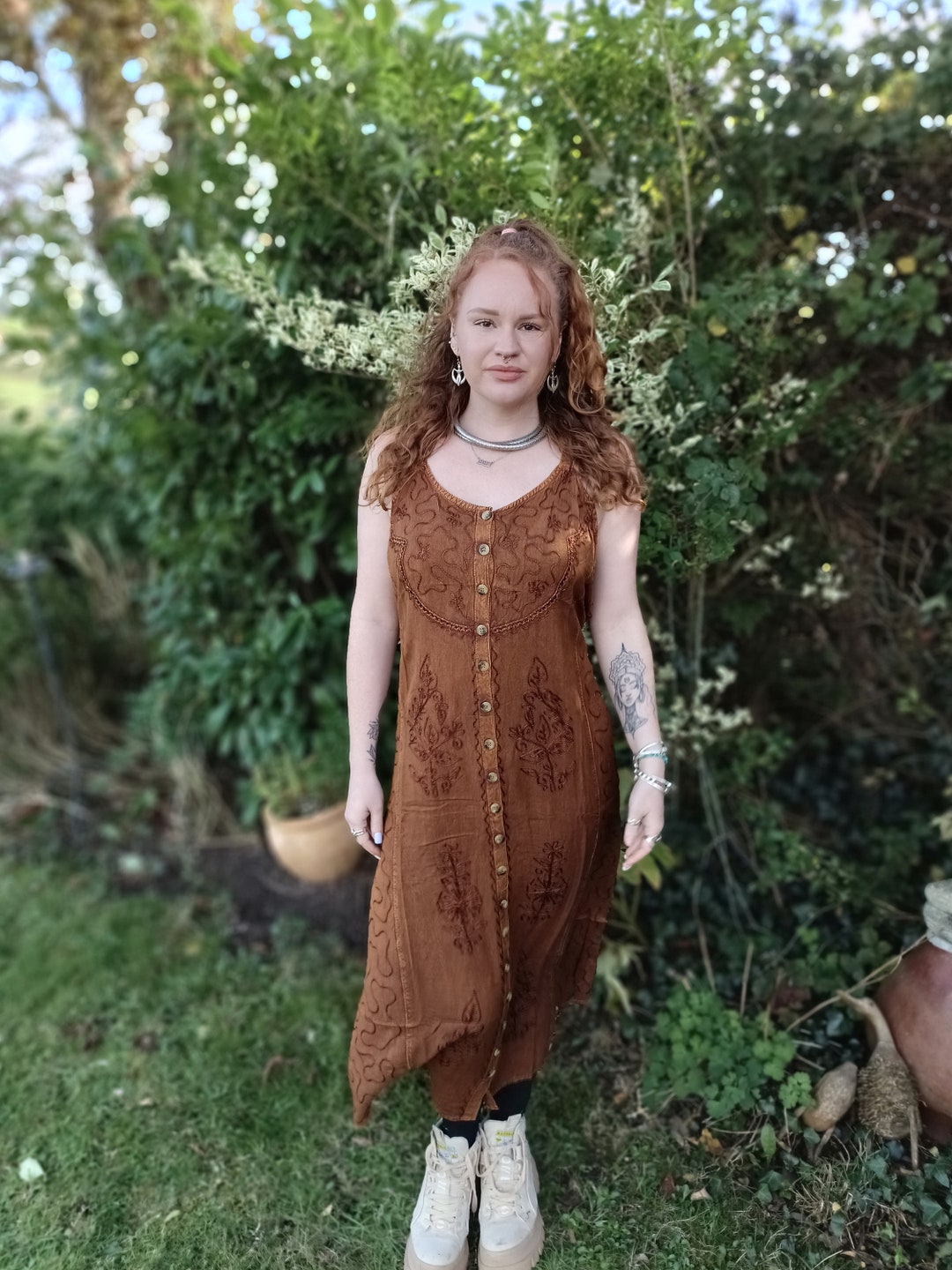 Indian Hippy Dress - Brown