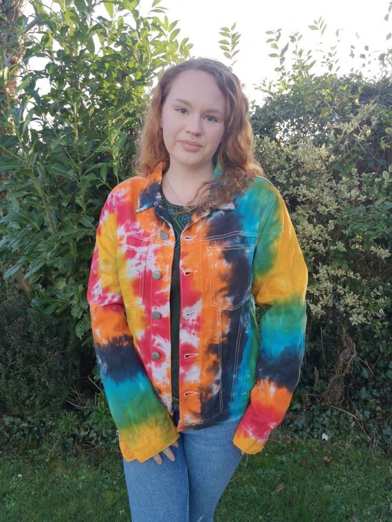 Tie Dye Denim Jacket - Etsy