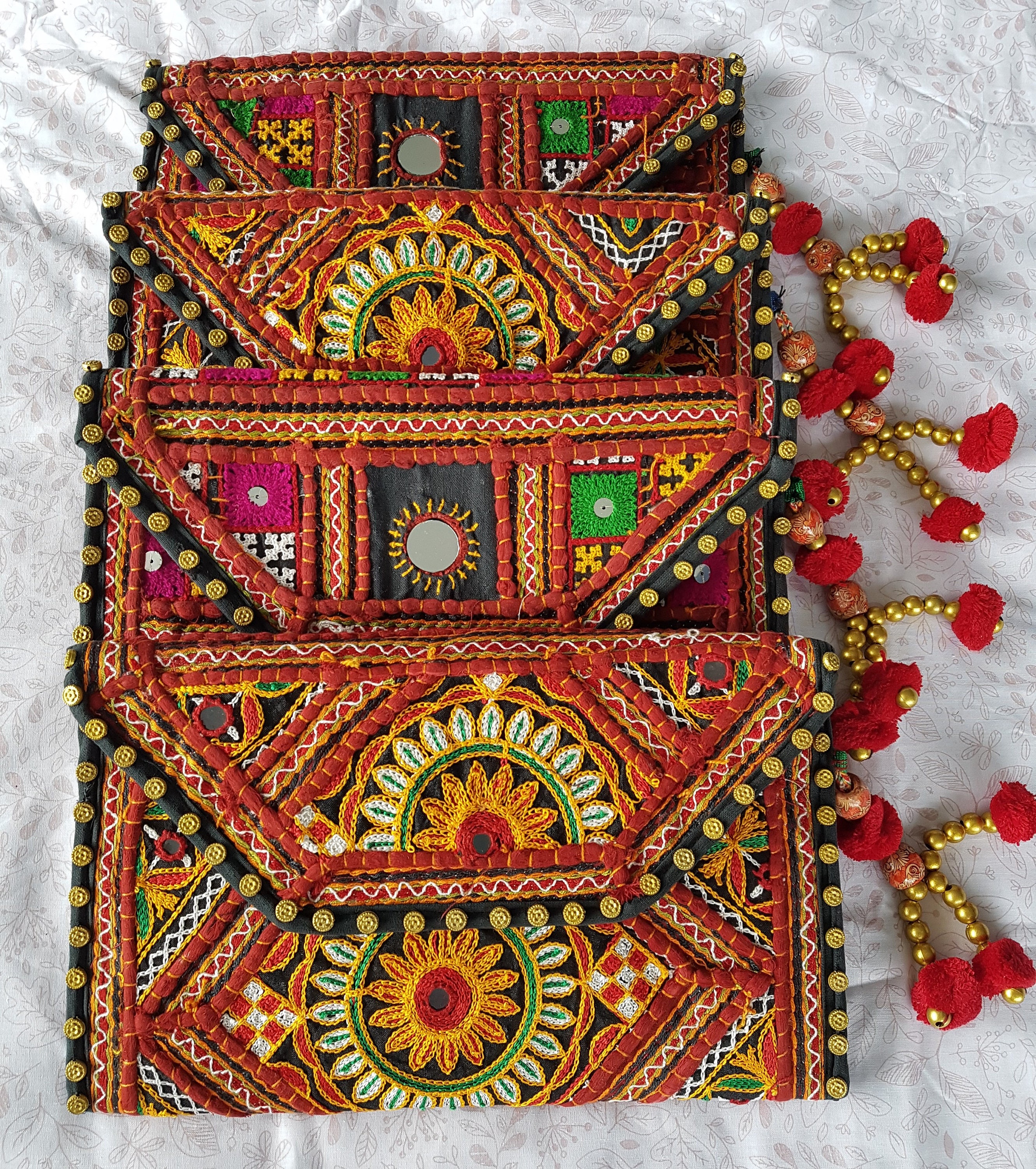 Handmade Embroidered Indian Clutch Bag Large Size Envelope Etsy
