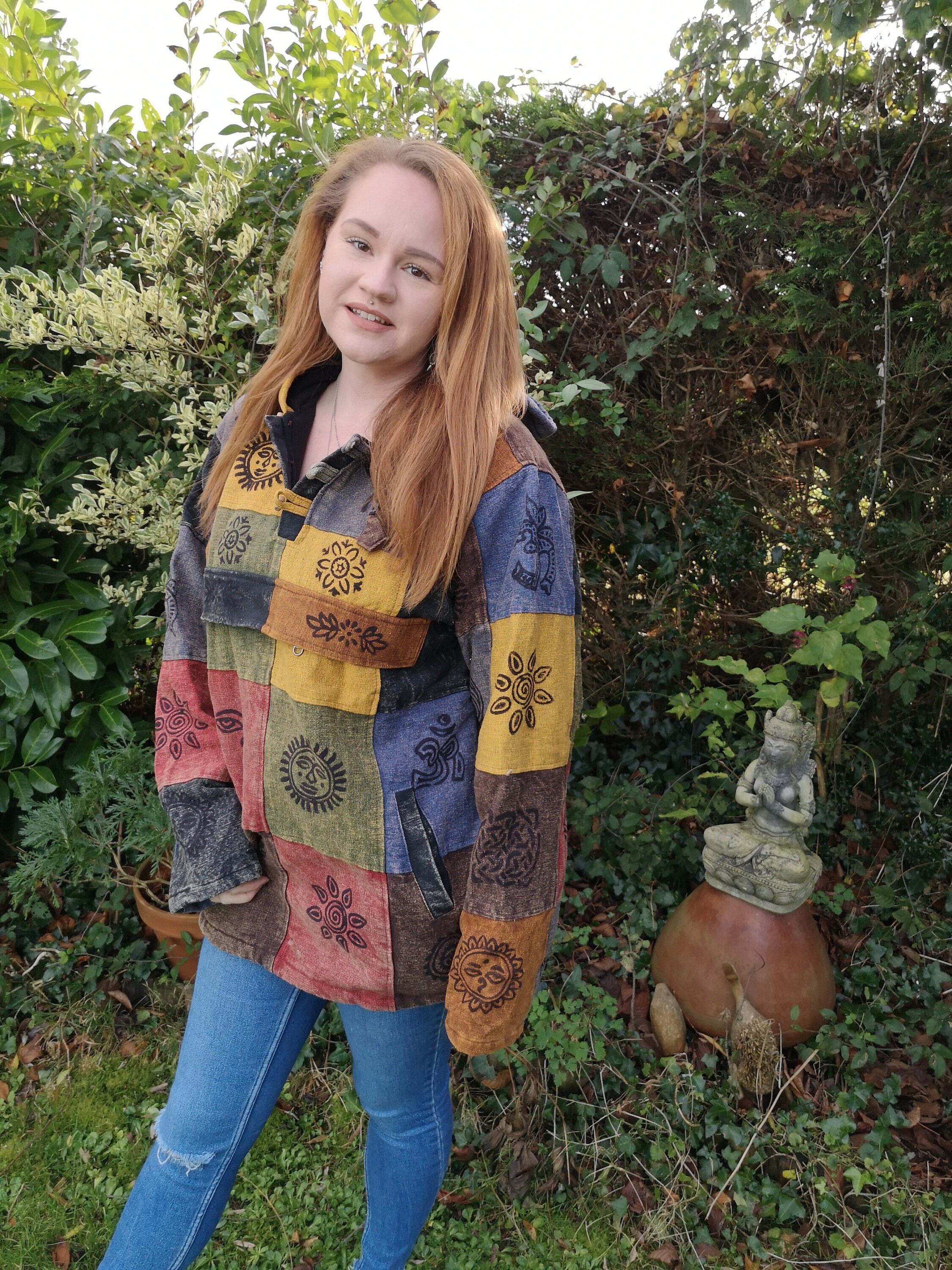 Men and Women's Heavy Cotton Colourful Patchwork Hoody - Etsy UK