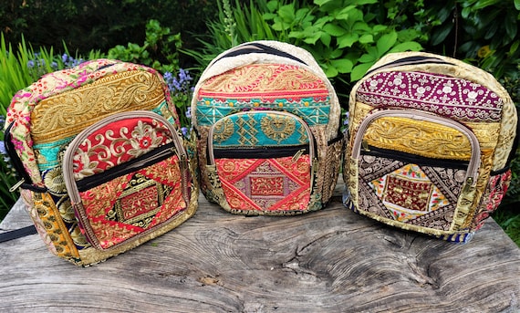Hemp Backpack - bright stripes Hemp Backpack - bright stripes