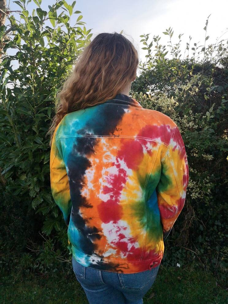 Tie Dye Denim Jacket - Etsy 