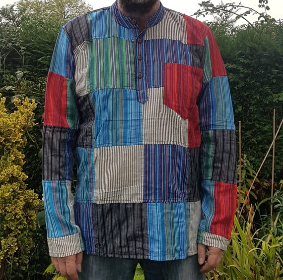 Mandarin Grandad Kurta Hipster Long Style M XXL Men/'s Nehru Collar Jacket