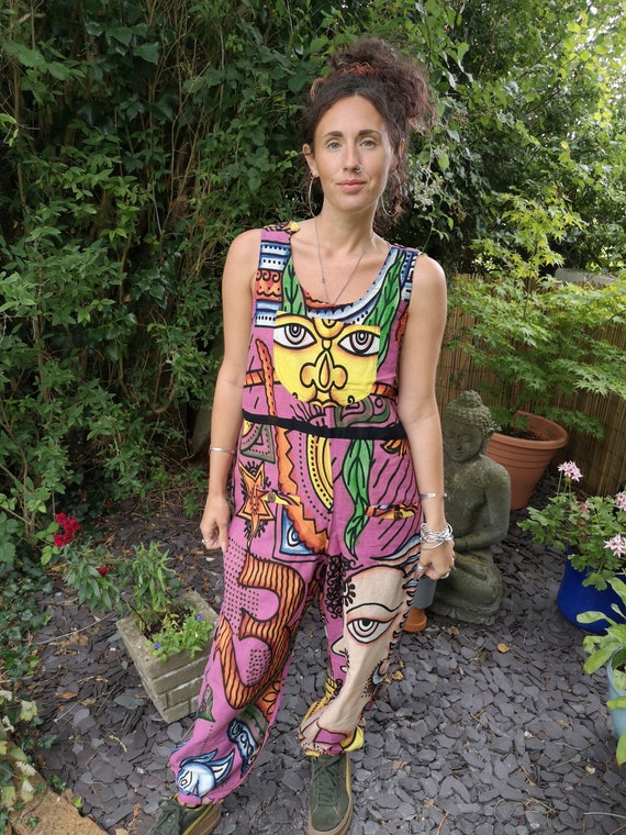 womens funky dungarees