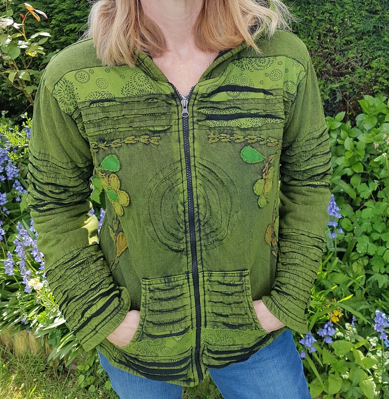 Women's Bright Colourful Hoodie Floral Zip Up Hoodie Etsy