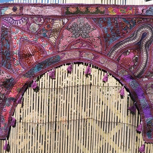 Indian Handmade Toran, Colourful Wall Hanging, Door Decor Curtain, Colourful Embroidered Tapestry, Hippie Boho Ethnic Festival