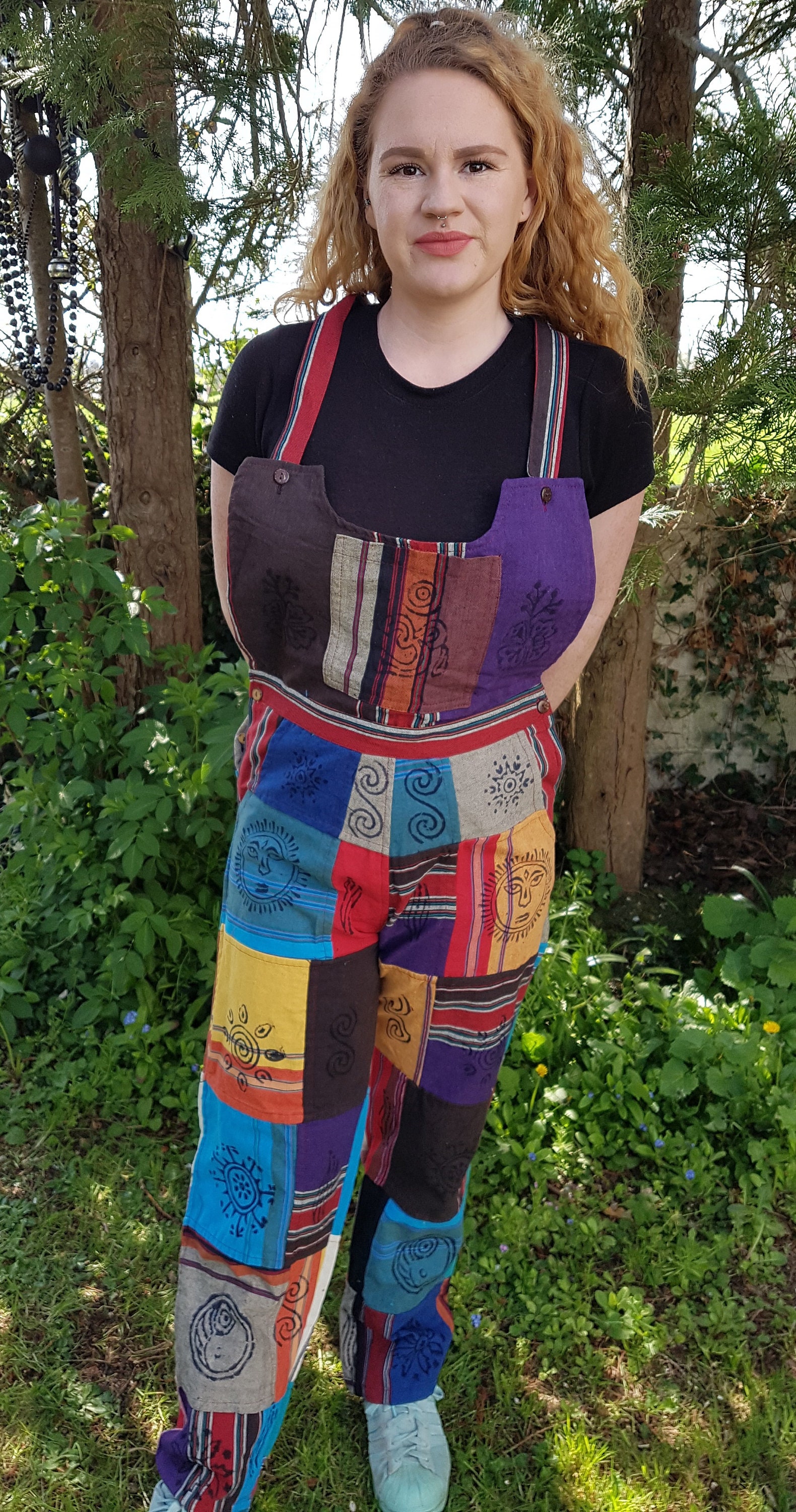 patchwork dungarees pattern