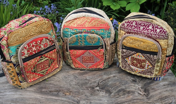 Hemp Backpack - bright stripes Hemp Backpack - bright stripes