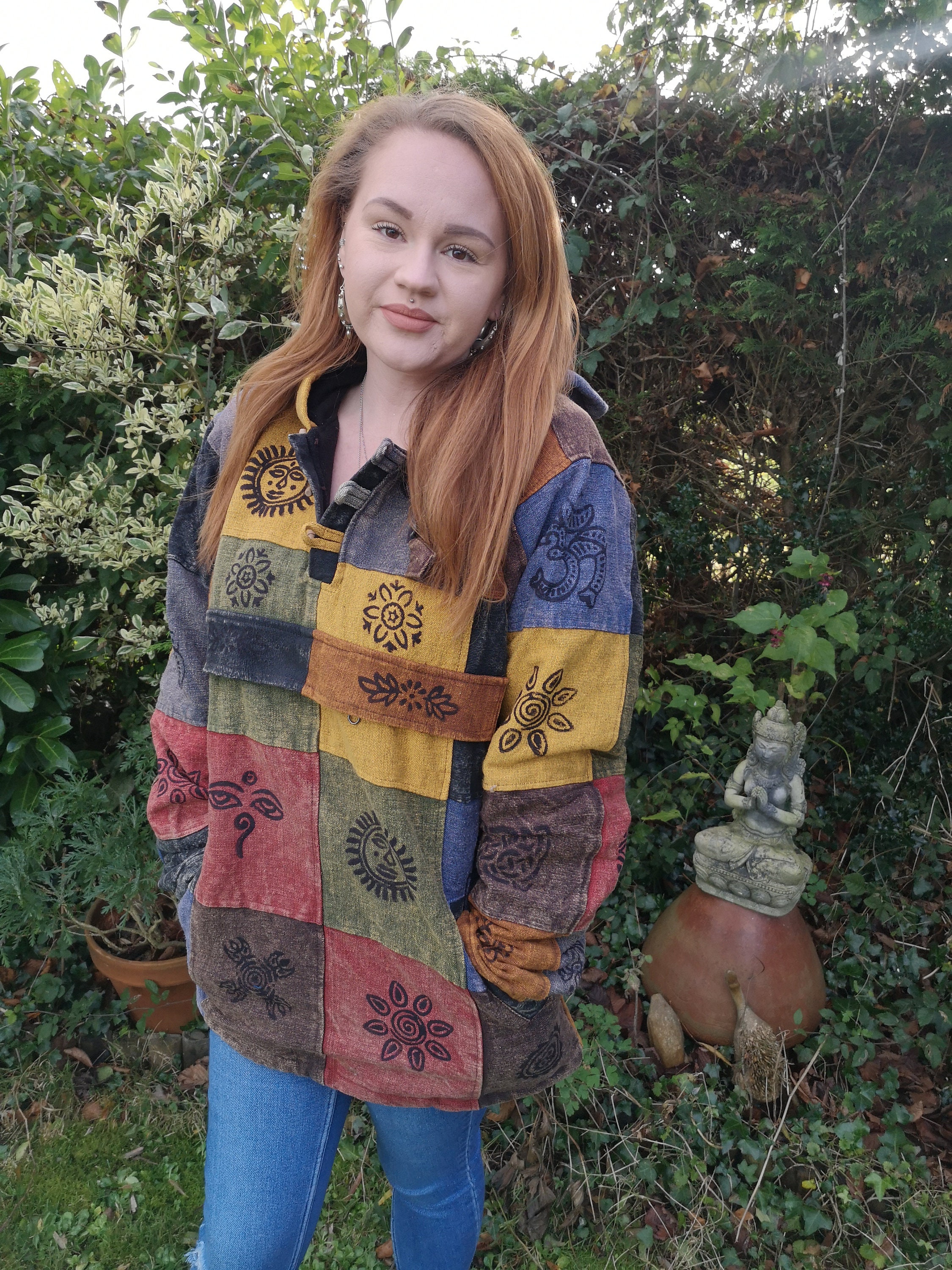 Men and Women's Heavy Cotton Colourful Patchwork Hoody - Etsy UK