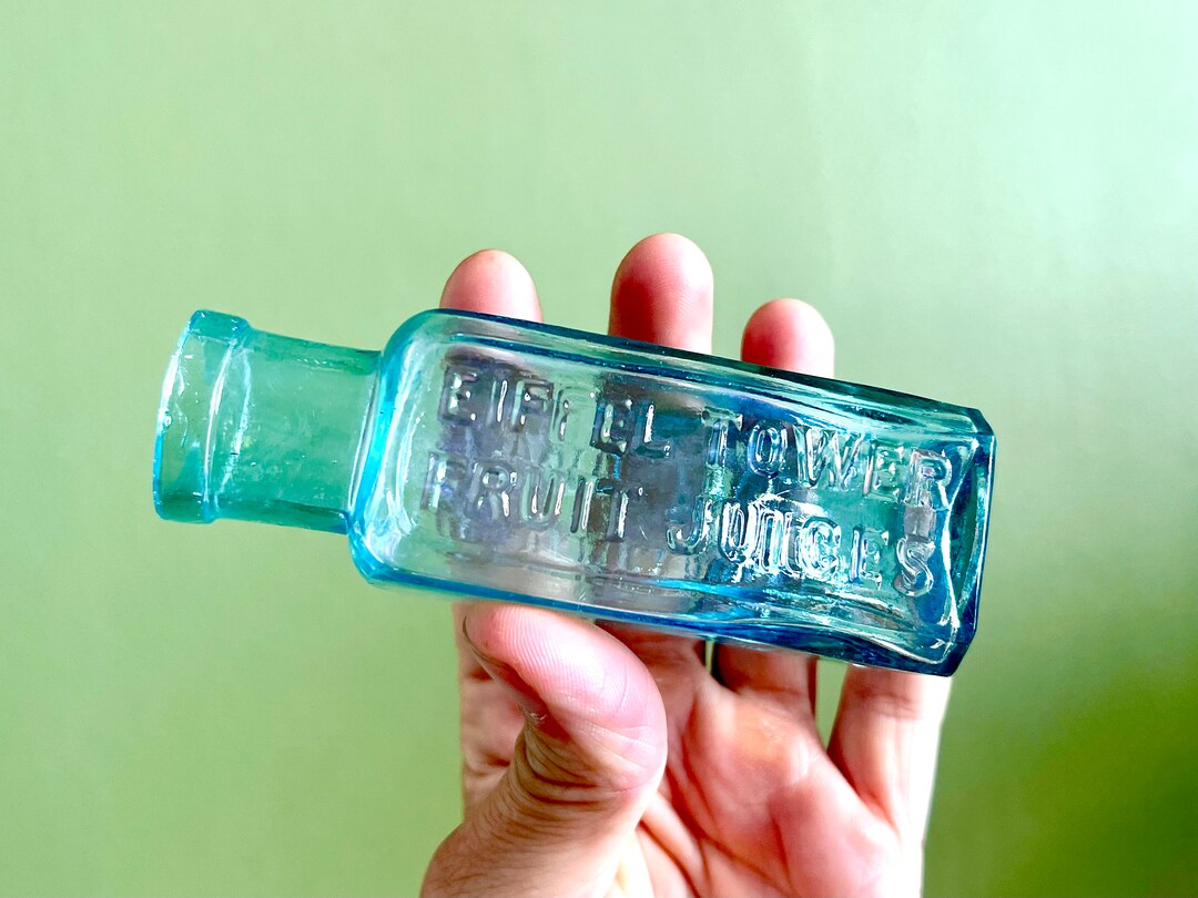 Vintage eiffel Tower Fruit Juices Bottle Etsy
